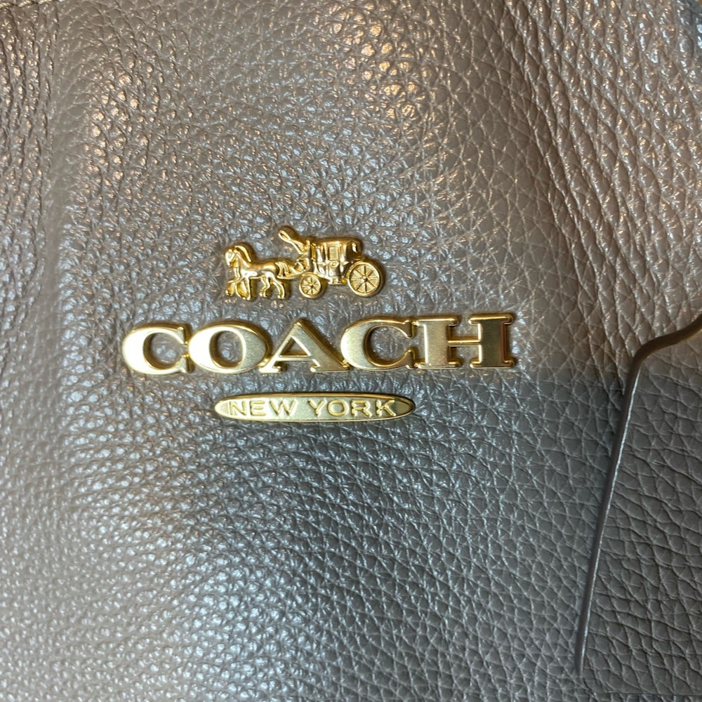 Coach Gray Leather Tote - Picture 4 of 11